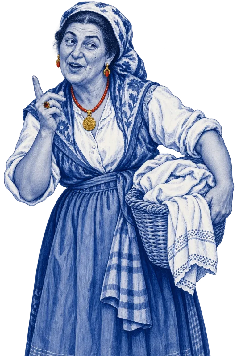 Tia Benedita, Washerwoman, gossip